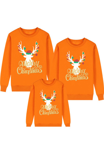 Family Matching Outfits Merry Christmas Shirt Orange - Adult