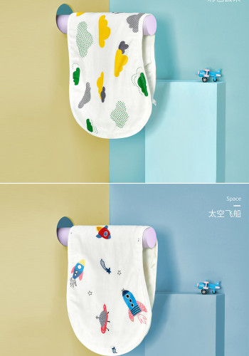 Infant Burp Towel Baby Bib Six-layer Bamboo Cotton Gauze Shoulder Pad Baby Bib