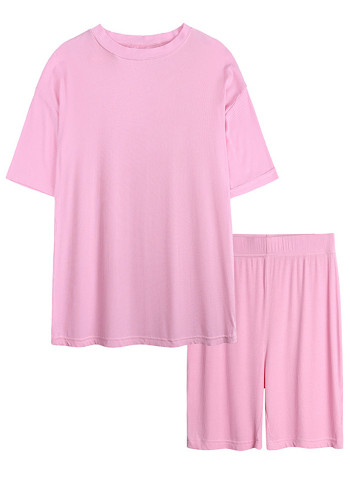 Mommy And Me Clothes Summer Casual Pink Two Piece Shorts Pajama Set