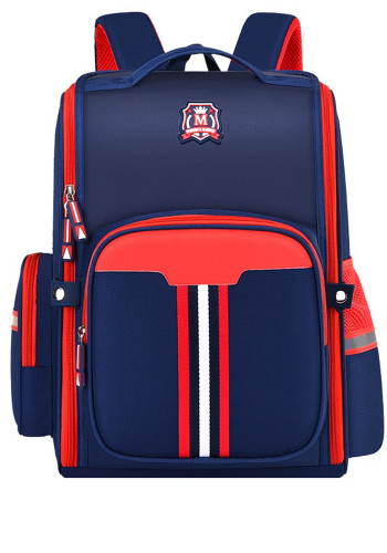 Kids Boy Blue Large-capacity British Style School Backpack