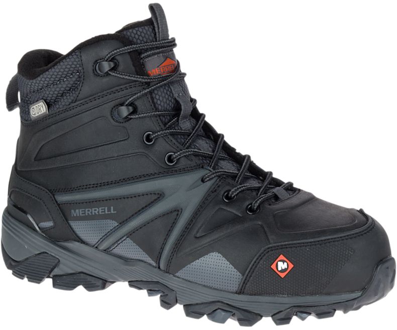 Merrell Men's J45315 Phaserboud Composite Toe Waterproof Safety Side Zip  Boots 