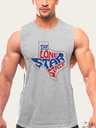Don't Mess With Texas Men's Tank Loose Side Slit Shirt  Sleeveless Summer Hot  Cotton Shirt For Texans