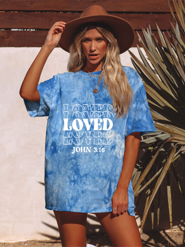 Love John 3:16 Boutique Oversized Boyfriend Tie Dye Tee Couture Fashion
