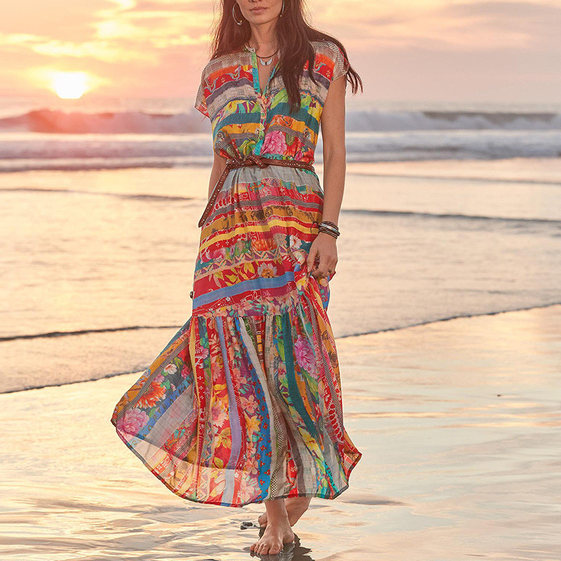 Fashion Print Vacation Dresses