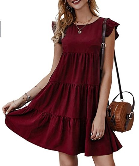 Solid Color Loose Sleeveless Mini Dress