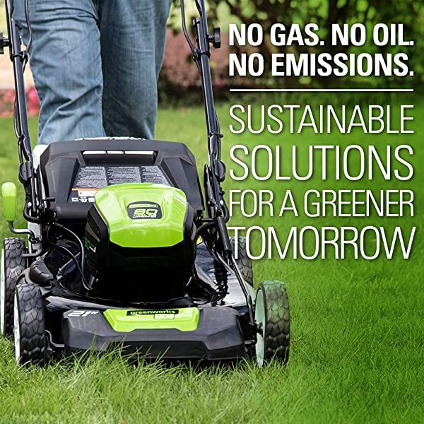 Greenworks Pro 80V 21  Brushless Cordless Lawn Mower, (2) 2.0Ah Batteries and 30 Minute Rapid Charger Included (2) 2Ah Batteries Push Mower