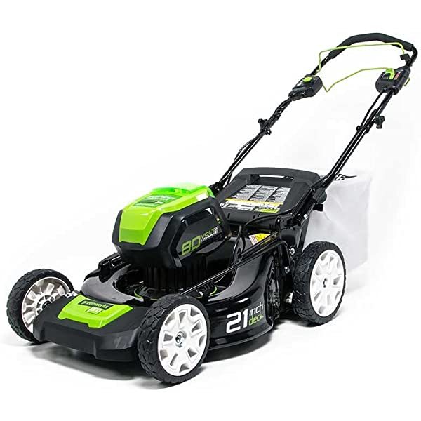 Greenworks Pro 80V 21  Brushless Cordless Lawn Mower, (2) 2.0Ah Batteries and 30 Minute Rapid Charger Included (2) 2Ah Batteries Push Mower