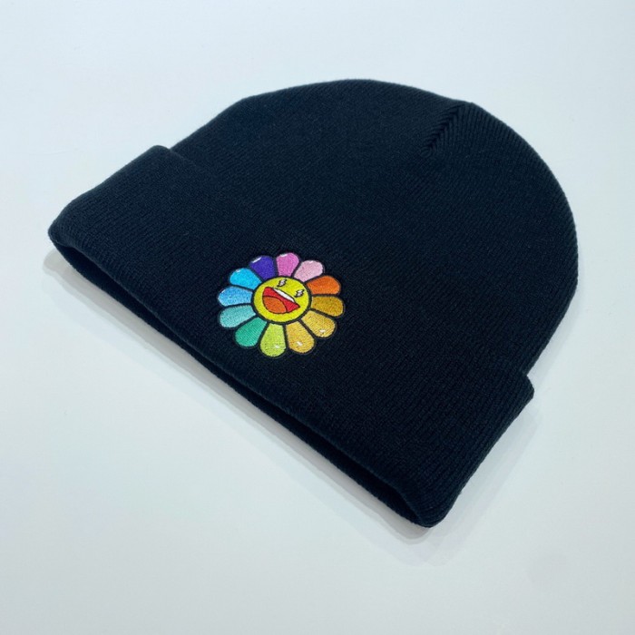 J Balvin X Takashi Murakami black Knitted hat HFYMMZ040