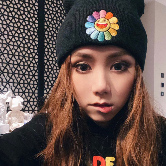 J Balvin X Takashi Murakami black Knitted hat HFYMMZ040