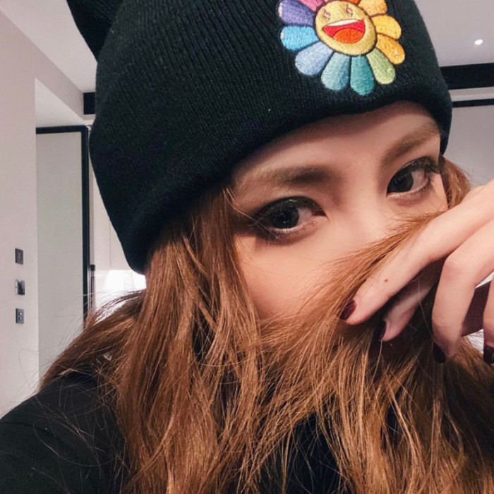 J Balvin X Takashi Murakami black Knitted hat HFYMMZ040