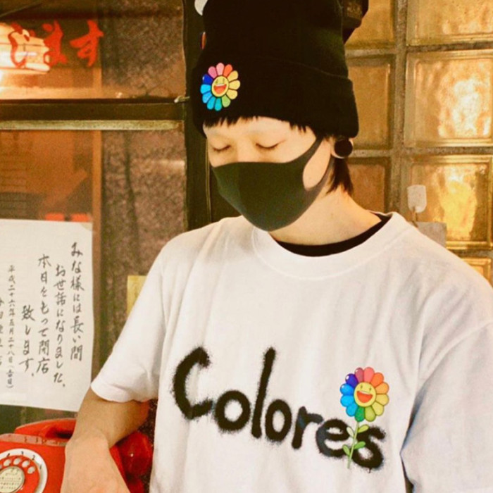 J Balvin X Takashi Murakami black Knitted hat HFYMMZ040