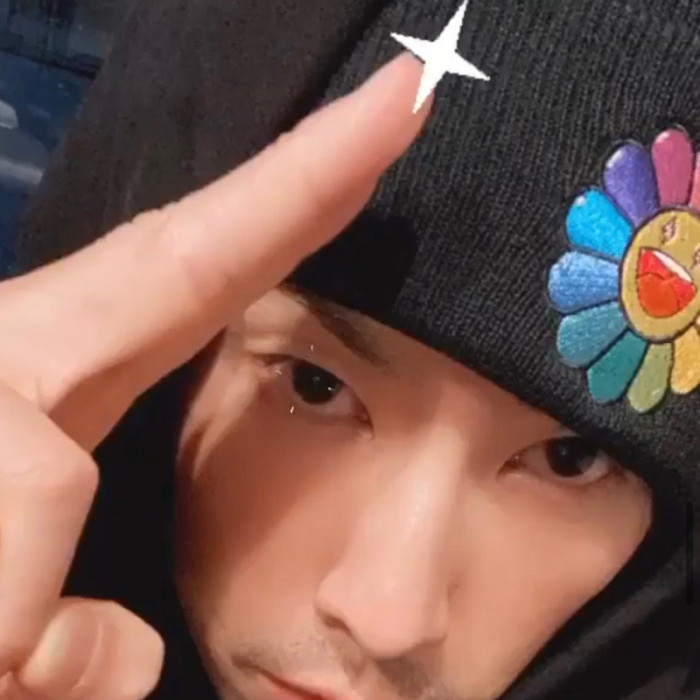 J Balvin X Takashi Murakami black Knitted hat HFYMMZ040