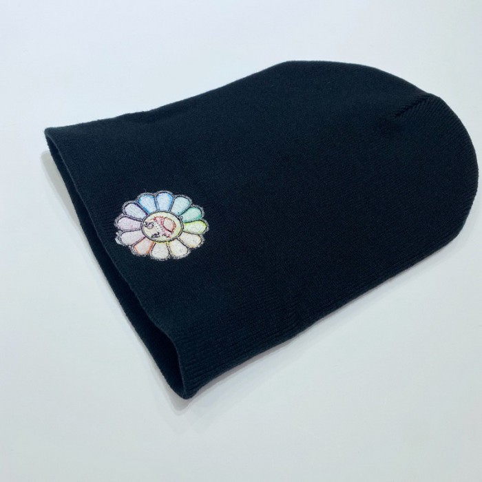 J Balvin X Takashi Murakami black Knitted hat HFYMMZ040