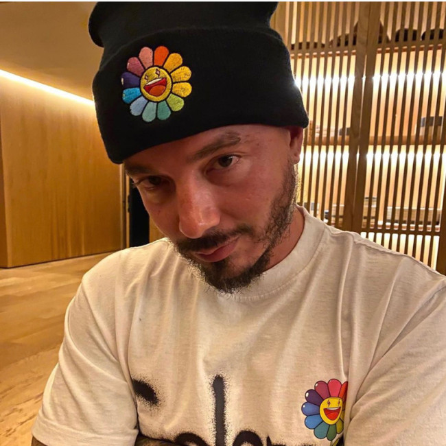 J Balvin X Takashi Murakami black Knitted hat HFYMMZ040