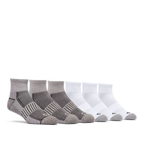 Columbia Men's Sport Quarter Sock with Pique Footbed - 6 Pack