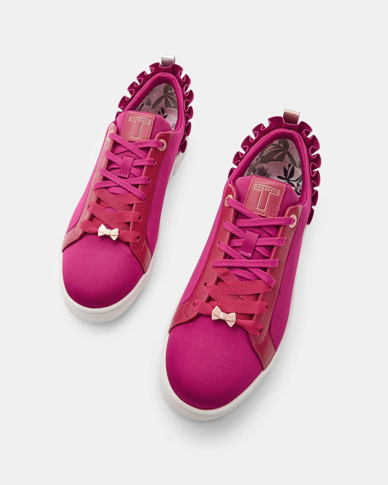 ted baker pink ruffle trainers