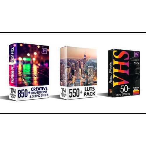 640 Studio - 1,240 Transitions Includes FREE LUTS, Lens Flares and VHS Presets Premiere Pro , Final Cut Pro and DaVinci