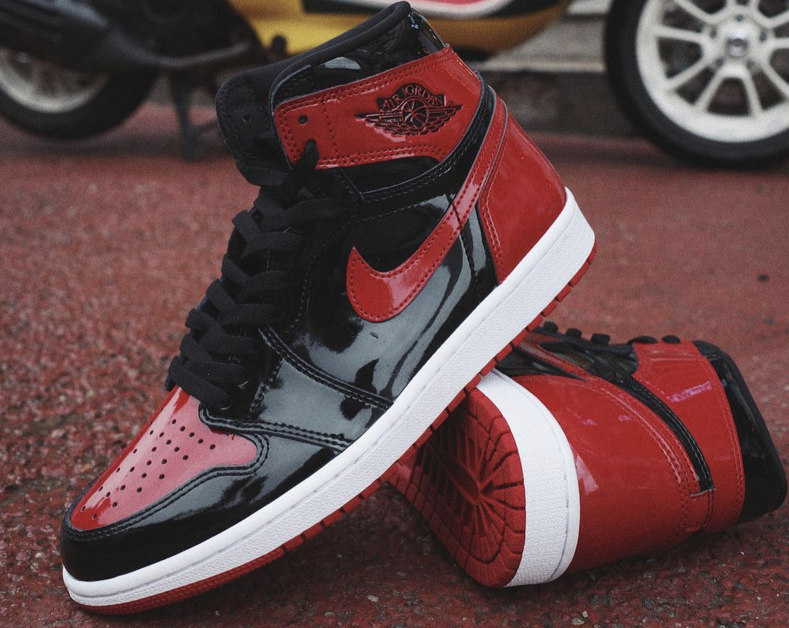 US$ 144.00 - Air Jordan 1 High OG Bred Patent - www.mfkicks.com