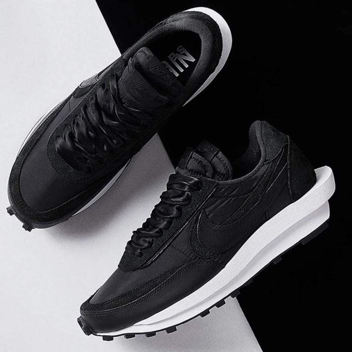 Sacai x Nike LDWaffle 'Black Nylon' bv0073-002