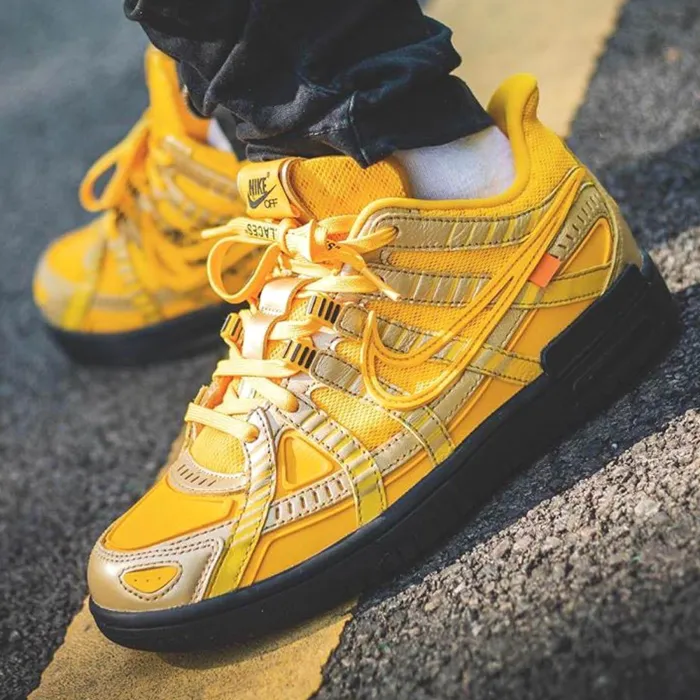 Off-White x Nike Air Rubber Dunk 'University Gold' CU6015 700