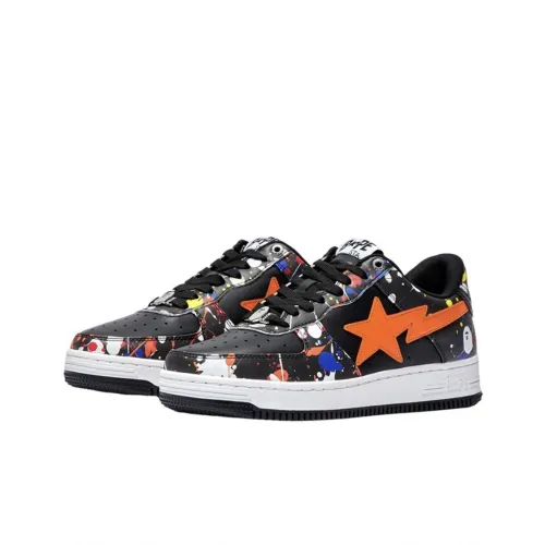 A BATHING APE BAPE WOMENS WMNS STA BLACK ORANGE 1I20-291-009
