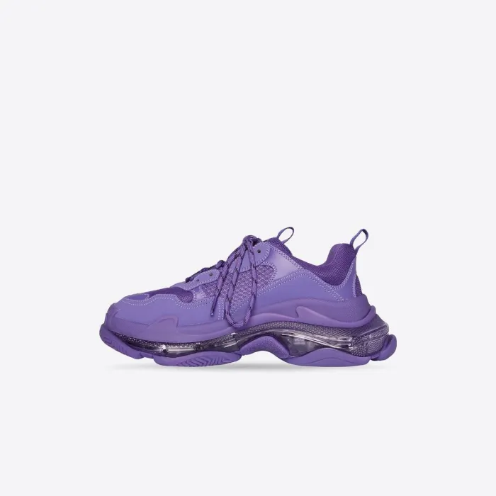 Women's Triple S Clear Sole Sneaker in Purple 544351W2GA16910