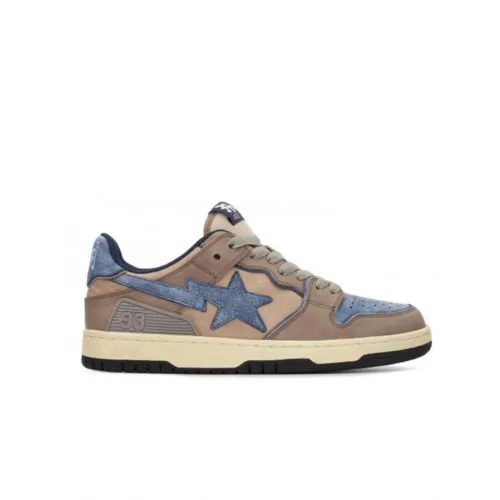 A BATHING APE BAPE SK8 STA VINTAGE BEIGE INDIGO 1I20191020-NVY