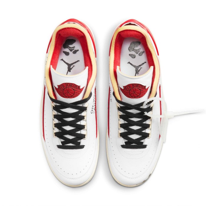 Off-White x Air Jordan 2 Retro Low SP 'White Varsity Red' DJ4375 106