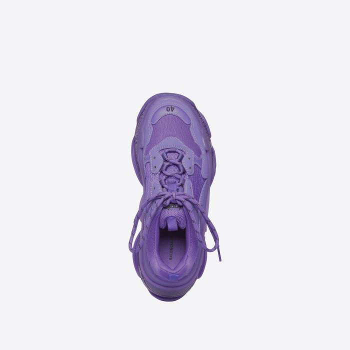 Women's Triple S Clear Sole Sneaker in Purple 544351W2GA16910