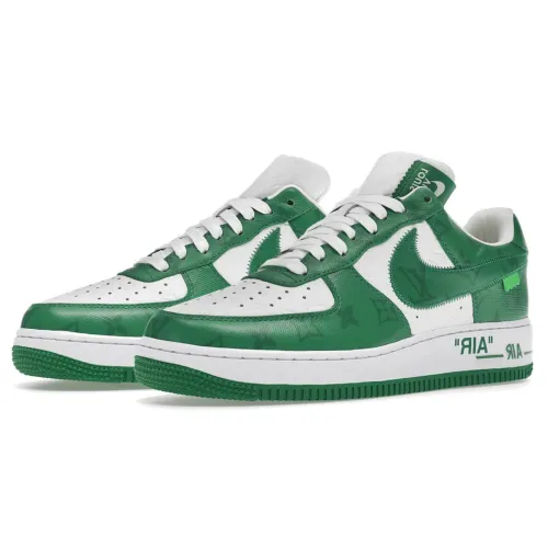Louis Vuitton Nike Air Force 1 Low By Virgil Abloh White Green MS-0242