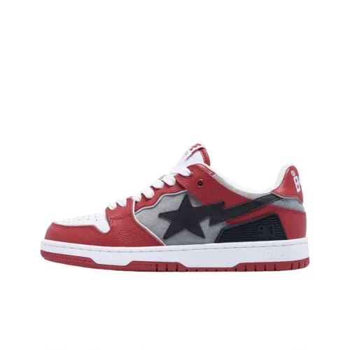 A BATHING APE BAPE SK8 STA RED GREY 1I80-191-010