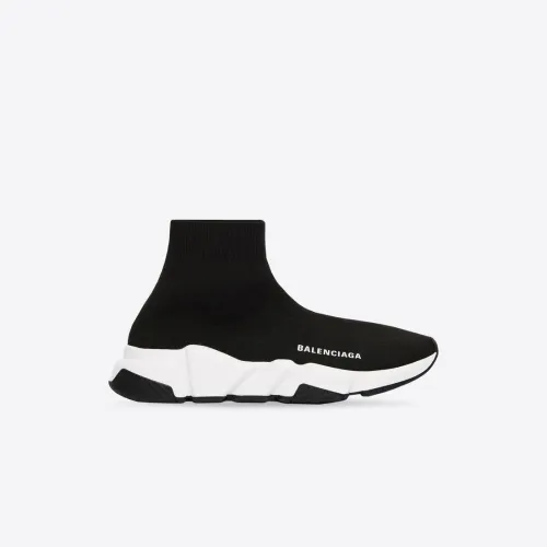 Women's Speed Recycled Knit Sneaker in Black/white 587280W2DBQ1015