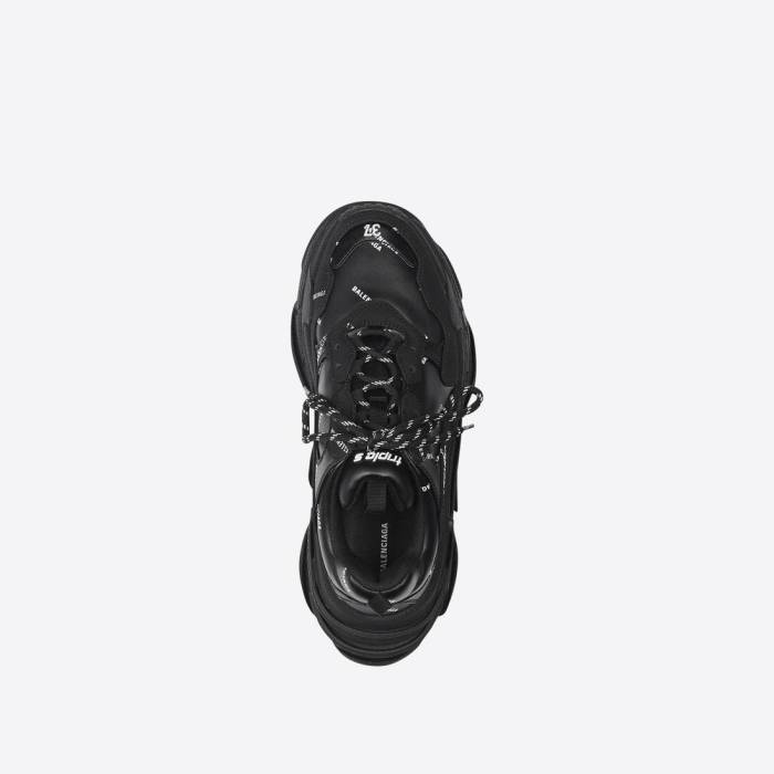 Women's Triple S Sneaker Allover Logo in Black 524039W2FA11090
