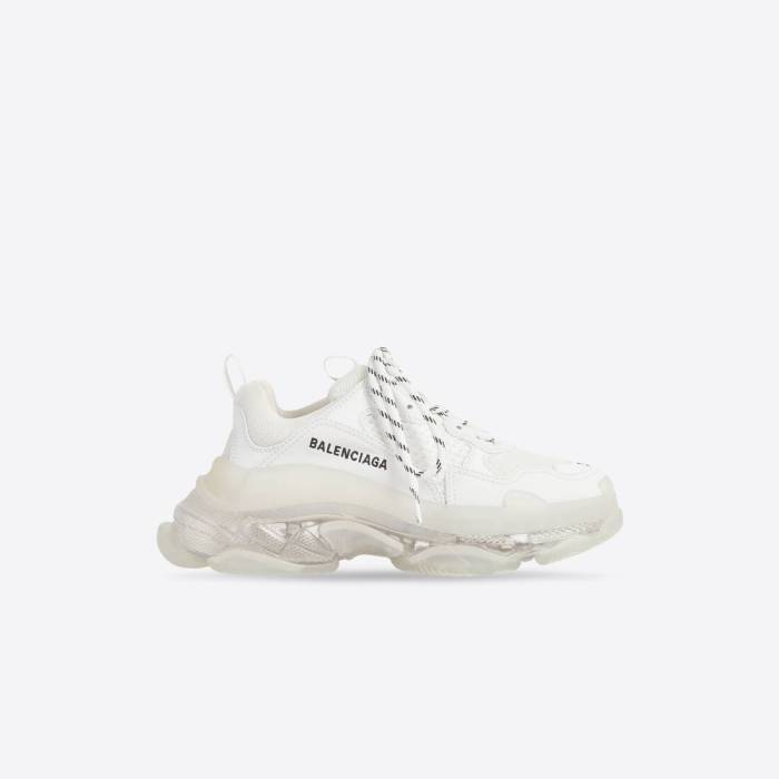 Women's Triple S Sneaker Clear Sole in White 544351W2FB19000