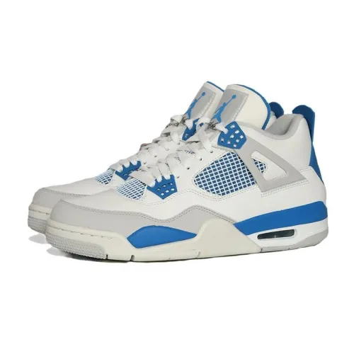 Air Jordan 4 Retro White & Military Blue 308497-105