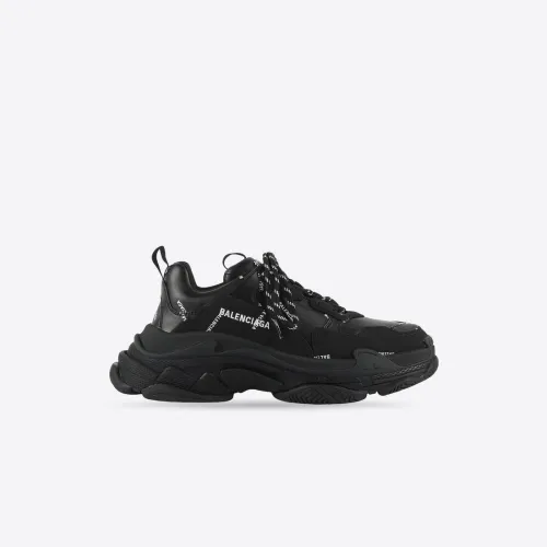 Women's Triple S Sneaker Allover Logo in Black 524039W2FA11090