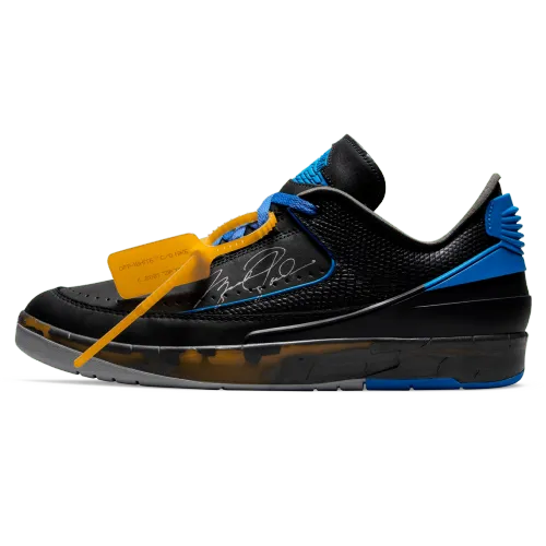 Off-White x Air Jordan 2 Retro Low SP 'Black Varsity Royal&# DJ4375 004