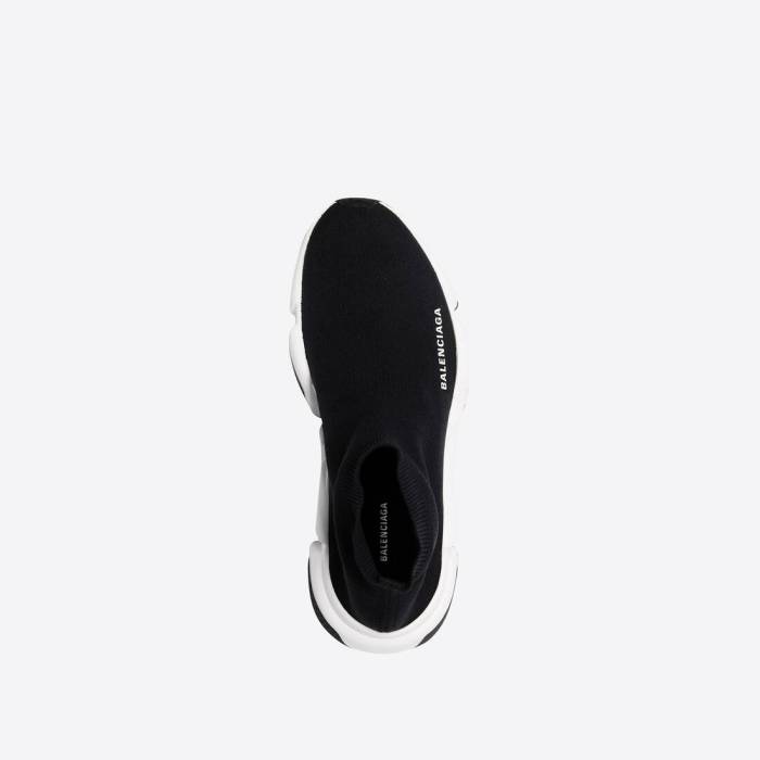 Women's Speed Recycled Knit Sneaker in Black/white 587280W2DBQ1015