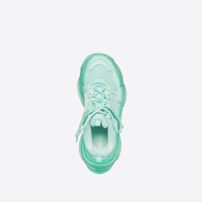 Men's Triple S Sneaker Clear Sole in Green 541624W2GA14500