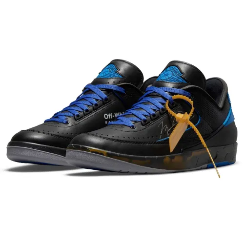 Off-White x Air Jordan 2 Retro Low SP 'Black Varsity Royal&# DJ4375 004
