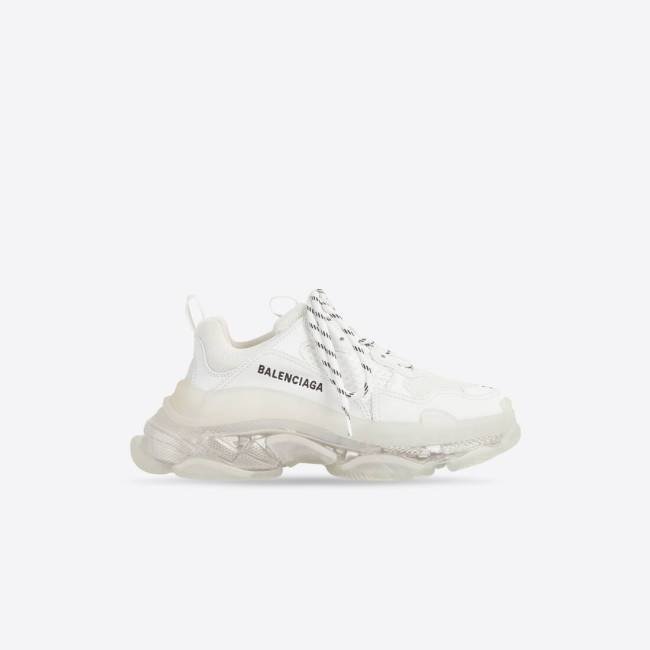 Men's Triple S Sneaker Clear Sole in White 541624W2FB19000