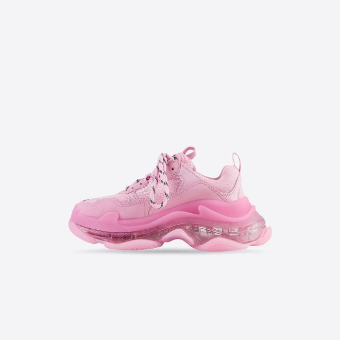 Women's Triple S Clear Sole Sneaker in Pink 544351W2GA15760
