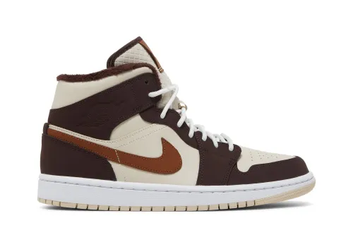 Wmns Air Jordan 1 Mid SE Cream Dark Chocolate DO6699-200