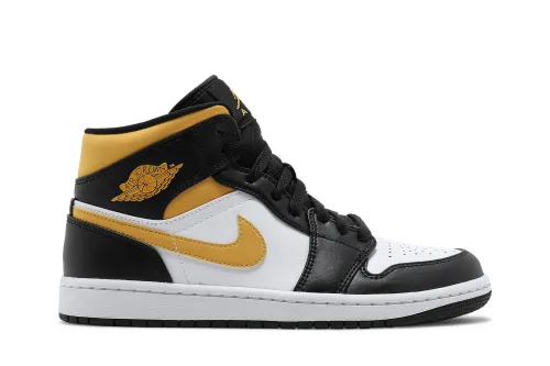 Air Jordan 1 Mid Black University Gold 554724-177