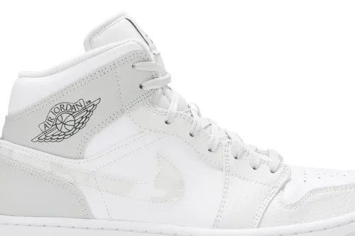 Air Jordan 1 Mid Swoosh Logo - Grey Camo DC9035-100