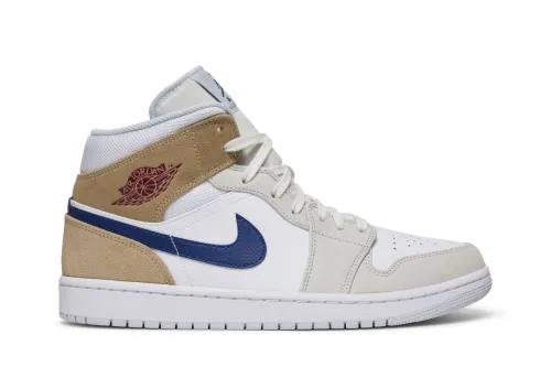Air Jordan 1 Mid White Khaki Blue Void DO6726-100
