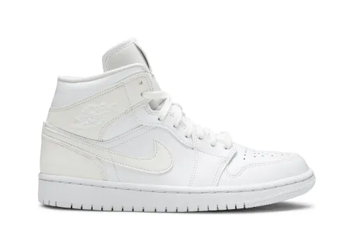 Wmns Air Jordan 1 Mid White Ivory BQ6472-112