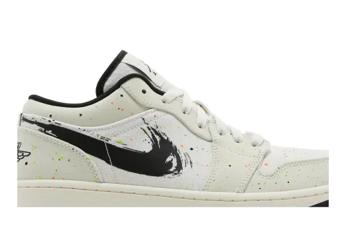 Air Jordan 1 Low Brushstroke Swoosh - Paint Splatter DM3528-100