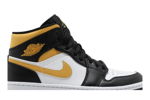 Air Jordan 1 Mid Black University Gold 554724-177
