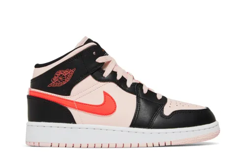 Air Jordan 1 Mid GS Black Pink Crimson 554725-604